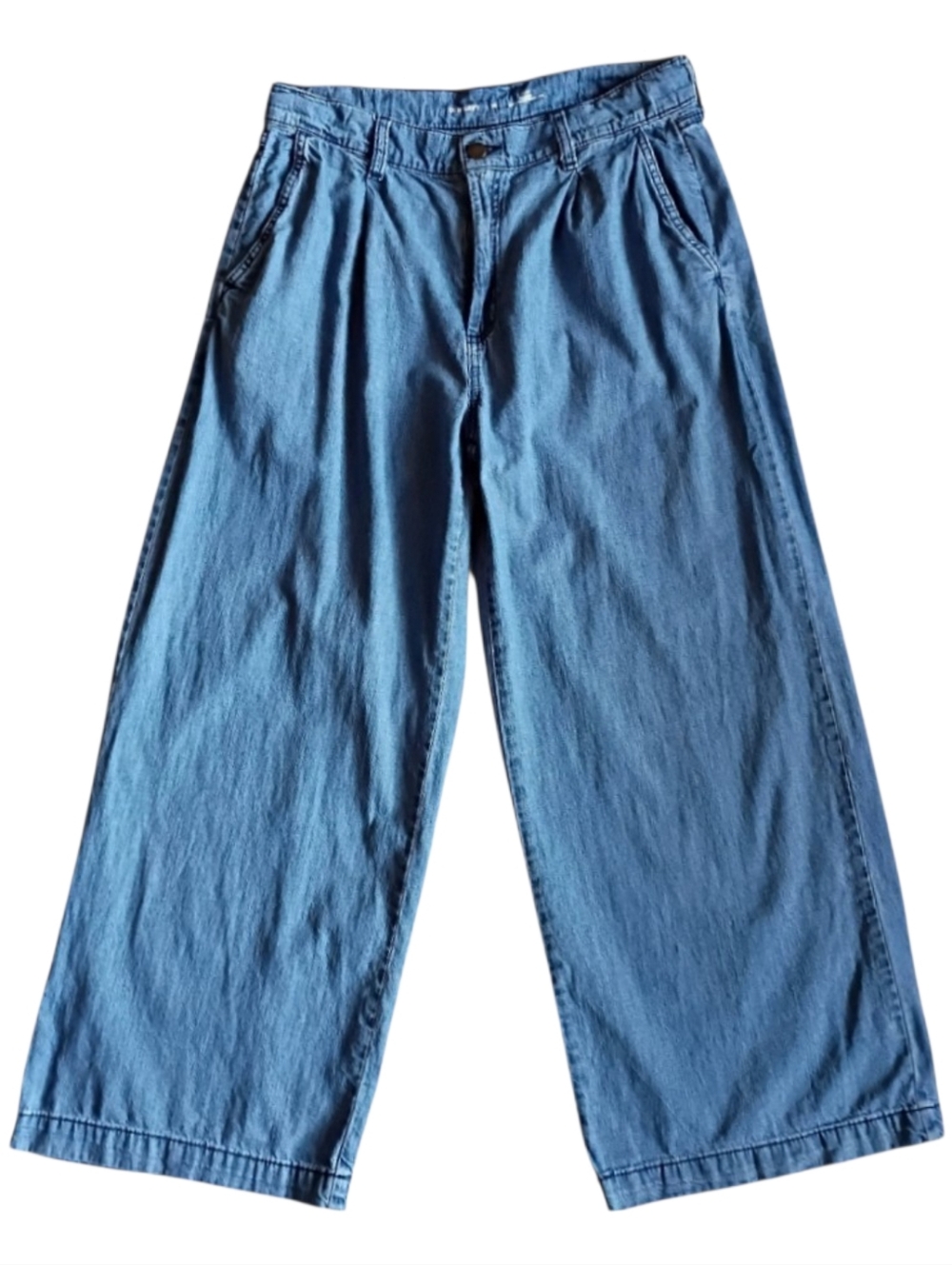 OLD NAVY Women's Drapey Draw String Wide Leg Jeans Blue Sz 10